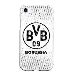 Чехол iPhone 7/8 матовый Borussia с потертостями на светлом фоне