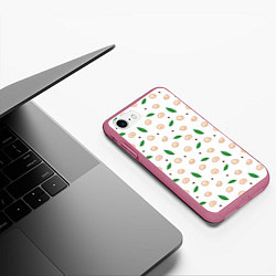Чехол iPhone 7/8 матовый Пельмени с лавровым листом и перцем, цвет: 3D-малиновый — фото 2