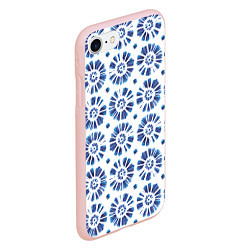 Чехол iPhone 7/8 матовый Тай-дай гжель, цвет: 3D-светло-розовый — фото 2