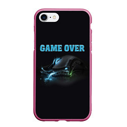 Чехол iPhone 7/8 матовый Game over - доигрался, цвет: 3D-малиновый