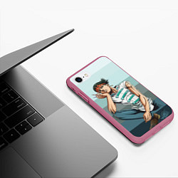Чехол iPhone 7/8 матовый Рохан Кишибе - художник, цвет: 3D-малиновый — фото 2