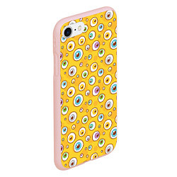 Чехол iPhone 7/8 матовый Глаза круглые разноцветные, цвет: 3D-светло-розовый — фото 2