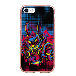 Чехол iPhone 7/8 матовый Год сумасшедшего кролика, цвет: 3D-светло-розовый