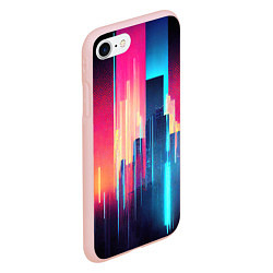 Чехол iPhone 7/8 матовый Киберпанк узор, цвет: 3D-светло-розовый — фото 2