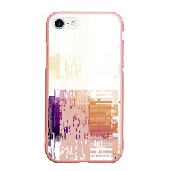 Чехол iPhone 7/8 матовый Пиксельнaя абстракция, цвет: 3D-светло-розовый