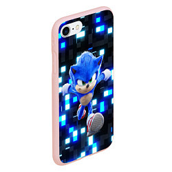 Чехол iPhone 7/8 матовый Sonic neon squares, цвет: 3D-светло-розовый — фото 2