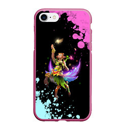 Чехол iPhone 7/8 матовый Красивая Энча, цвет: 3D-малиновый