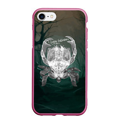 Чехол iPhone 7/8 матовый Happy Halloween - Crab, цвет: 3D-малиновый