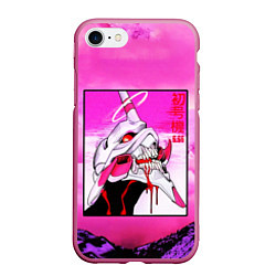 Чехол iPhone 7/8 матовый Neon Genesis Evangelion: Eva 01, цвет: 3D-малиновый