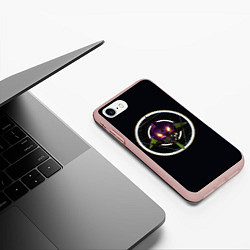 Чехол iPhone 7/8 матовый Evangelion grunge, цвет: 3D-светло-розовый — фото 2