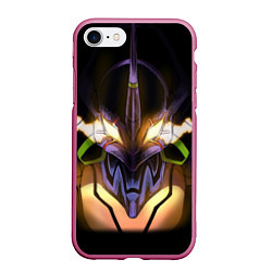 Чехол iPhone 7/8 матовый Eva 01: Evangelion, цвет: 3D-малиновый