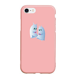Чехол iPhone 7/8 матовый Призрачная любовь, цвет: 3D-светло-розовый
