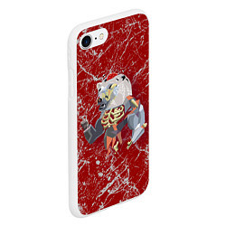 Чехол iPhone 7/8 матовый Bear-zombie - Halloween, цвет: 3D-белый — фото 2