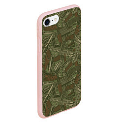 Чехол iPhone 7/8 матовый Гора оружия, цвет: 3D-светло-розовый — фото 2
