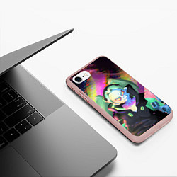 Чехол iPhone 7/8 матовый Реббека арт, цвет: 3D-светло-розовый — фото 2