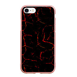 Чехол iPhone 7/8 матовый Текстура лавы, цвет: 3D-светло-розовый