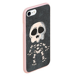 Чехол iPhone 7/8 матовый Скелетон, цвет: 3D-светло-розовый — фото 2