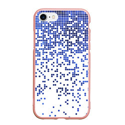 Чехол iPhone 7/8 матовый Пиксельный минималистический паттерн, цвет: 3D-светло-розовый