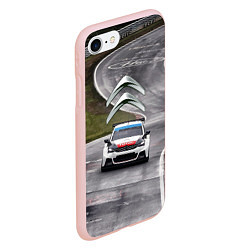 Чехол iPhone 7/8 матовый Ситроен - гоночная команда, цвет: 3D-светло-розовый — фото 2