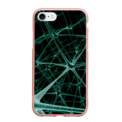 Чехол iPhone 7/8 матовый Нейронная сетка, цвет: 3D-светло-розовый