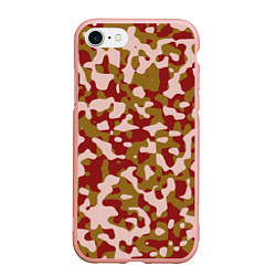 Чехол iPhone 7/8 матовый Камуфляж German Desert, цвет: 3D-светло-розовый