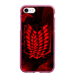 Чехол iPhone 7/8 матовый Развед корпус - Красный - АТ, цвет: 3D-малиновый