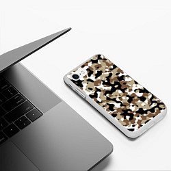 Чехол iPhone 7/8 матовый Камуфляж Open Terrain, цвет: 3D-белый — фото 2