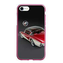 Чехол iPhone 7/8 матовый Buick Centurion - USA - Retro, цвет: 3D-малиновый