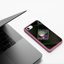 Чехол iPhone 7/8 матовый Куки Синобу в ромбе, цвет: 3D-малиновый — фото 2