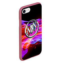Чехол iPhone 7/8 матовый Buick - emblem - element, цвет: 3D-малиновый — фото 2
