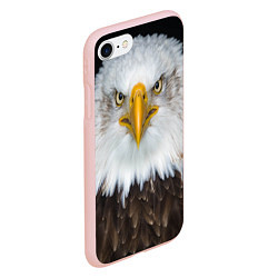 Чехол iPhone 7/8 матовый Орёл в отражении, цвет: 3D-светло-розовый — фото 2