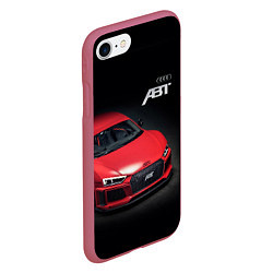 Чехол iPhone 7/8 матовый Audi quattro ABT autotuning, цвет: 3D-малиновый — фото 2