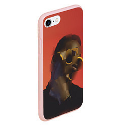 Чехол iPhone 7/8 матовый Психоделический афроамериканец, цвет: 3D-светло-розовый — фото 2