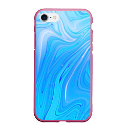 Чехол iPhone 7/8 матовый Морозная свежесть, цвет: 3D-малиновый