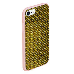 Чехол iPhone 7/8 матовый Кольчуга проволока золото, цвет: 3D-светло-розовый — фото 2
