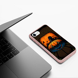 Чехол iPhone 7/8 матовый Scary Halloween Хэллоуин, цвет: 3D-светло-розовый — фото 2