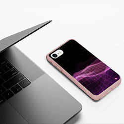 Чехол iPhone 7/8 матовый Retro wave night, цвет: 3D-светло-розовый — фото 2