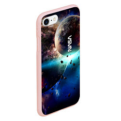Чехол iPhone 7/8 матовый За секунду до столкновения планеты с космическим о, цвет: 3D-светло-розовый — фото 2