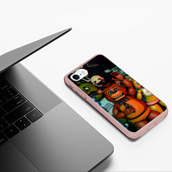 Чехол iPhone 7/8 матовый Five Nights at Frеddys, цвет: 3D-светло-розовый — фото 2