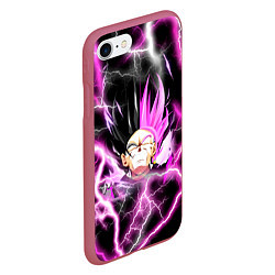 Чехол iPhone 7/8 матовый Драгон Бол Гоку Блек Dragon Ball, цвет: 3D-малиновый — фото 2
