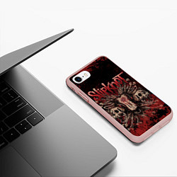 Чехол iPhone 7/8 матовый Horror Slipknot, цвет: 3D-светло-розовый — фото 2