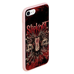 Чехол iPhone 7/8 матовый Horror Slipknot, цвет: 3D-светло-розовый — фото 2