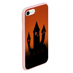 Чехол iPhone 7/8 матовый Halloween - замок ведьм, цвет: 3D-светло-розовый — фото 2