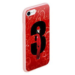 Чехол iPhone 7/8 матовый Третий Slipknot, цвет: 3D-светло-розовый — фото 2