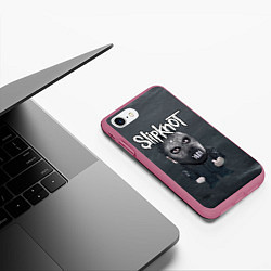 Чехол iPhone 7/8 матовый Dark Slipknot, цвет: 3D-малиновый — фото 2