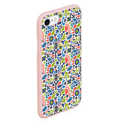 Чехол iPhone 7/8 матовый Этно орнамент, цвет: 3D-светло-розовый — фото 2