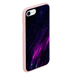 Чехол iPhone 7/8 матовый Абстрактные блёстки и звёзды, цвет: 3D-светло-розовый — фото 2