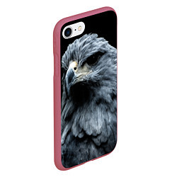 Чехол iPhone 7/8 матовый Oрёл, цвет: 3D-малиновый — фото 2