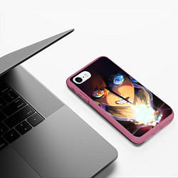 Чехол iPhone 7/8 матовый Blue Lock anime, цвет: 3D-малиновый — фото 2