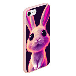 Чехол iPhone 7/8 матовый Кролик 3Д арт, цвет: 3D-светло-розовый — фото 2